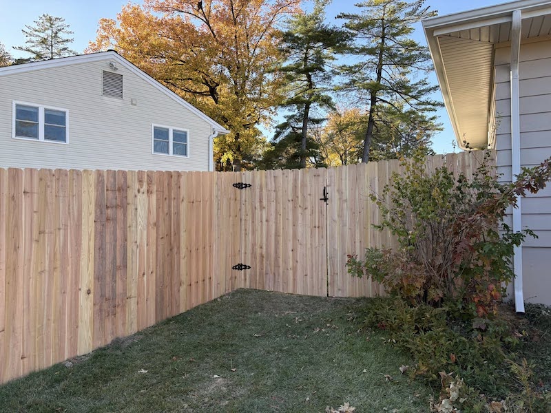 6-foot wood privacy fence in St. Peters