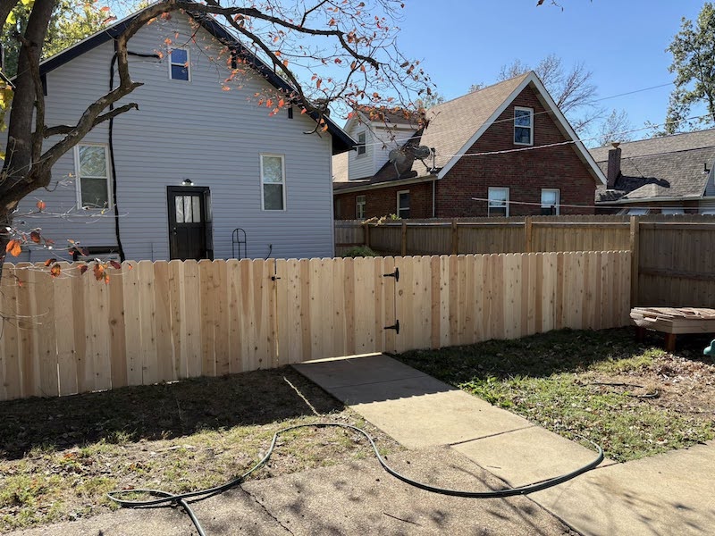 6-foot wood privacy fence in Kirkwood