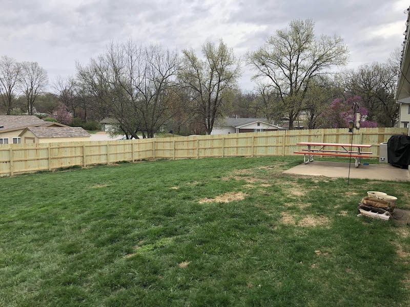 6-foot wood privacy fence in O'Fallon